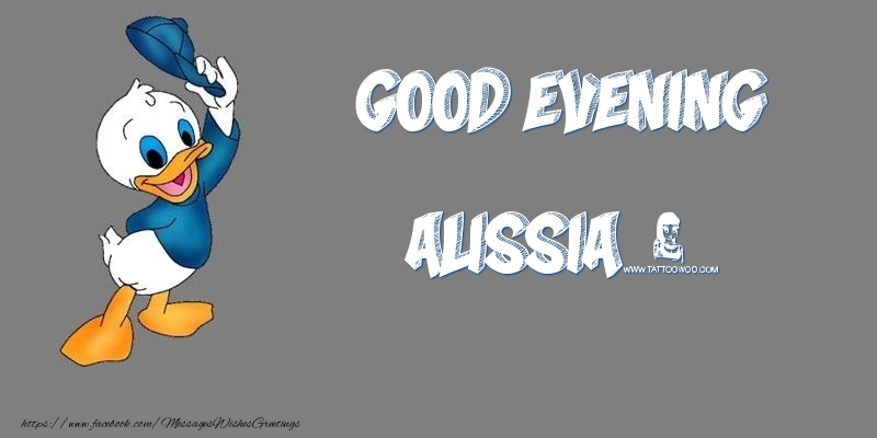 Greetings Cards for Good evening - Good Evening Alissia